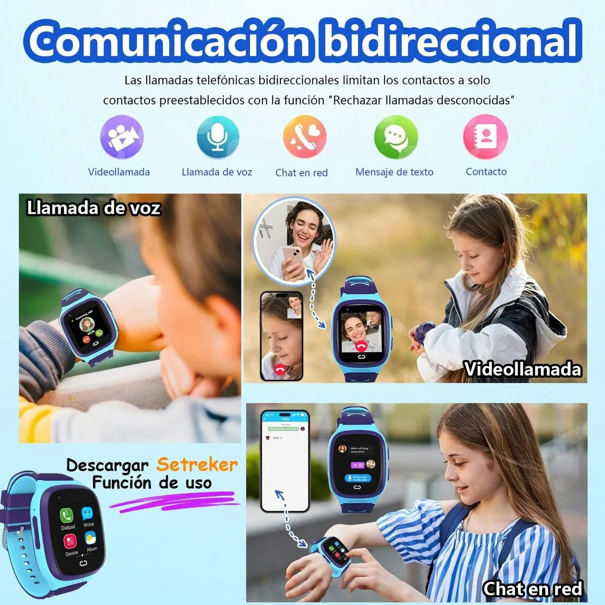 Reloj inteligente 4G para niños con videollamada GPS · Stock en Perú · Envío rápido